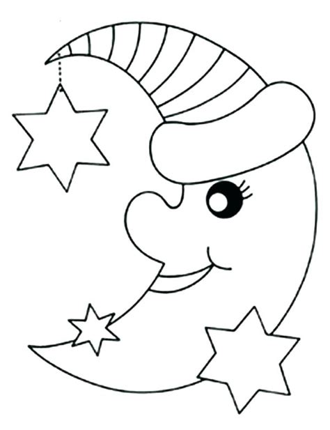 Moon And Stars Coloring Pages Printable at GetDrawings | Free download