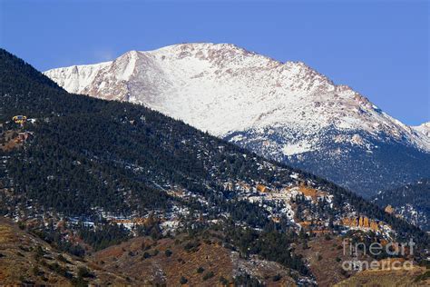 Snow Capped Pikes Peak in Winter Photograph by Steven Krull - Fine Art ...