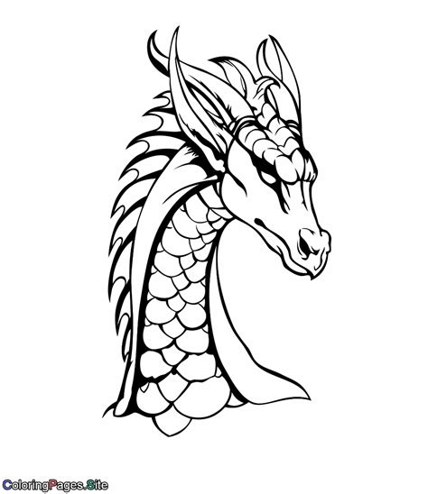 Big dragon coloring page