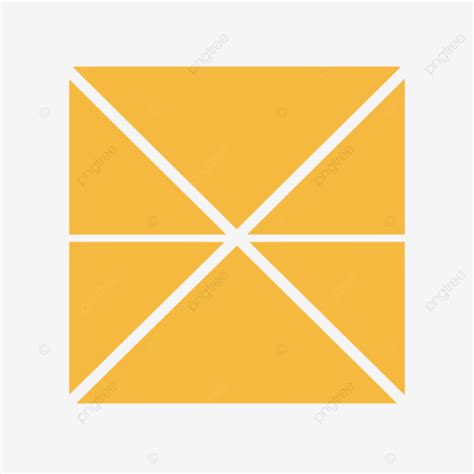 Yellow Square Shaped Logo On White Background Vector, Lineal Icon, Ochre, Bold Line PNG and ...