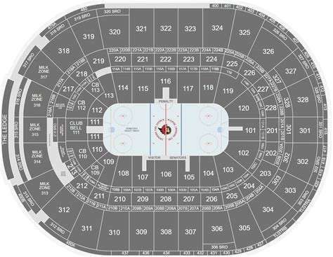 Canadian Tire Centre Seating Chart 2023 with Rows, Parking, Tickets ...