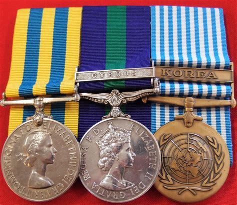 POST WW2 KOREAN WAR & CYPRUS GENERAL SERVICE MEDALS BRITISH ARMY TREACY ...