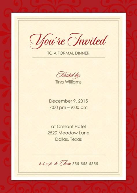 Formal Dinner Party - Holiday Party Invitations from CardsDirect