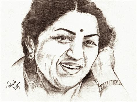 Sketches and Drawings : Lata Mangeshkar