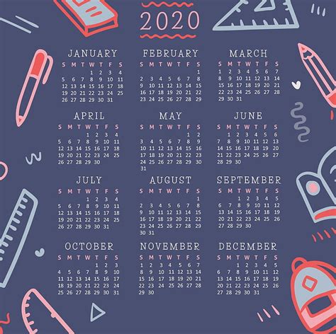 HD wallpaper: calendar, 2020 (Year), numbers, month, simple background ...