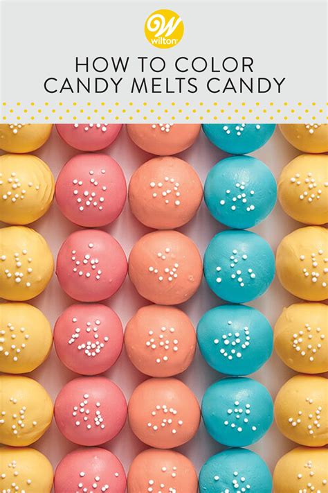 How to Color Candy Melts Candy | Wilton in 2021 | Colorful candy, Melt candy, Candy melts