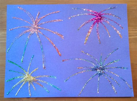 Fireworks Craft for Kids - Patriotic Fourth of July Craft