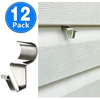 Amazon.com: Aminigram Vinyl Siding Hooks for Hanging (12 Pack), Heavy Duty Stainless Steel Low ...