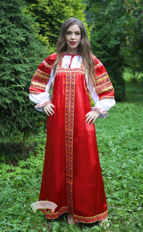 Russian traditional slavic silk dress Vasilisa for woman Silk | Etsy