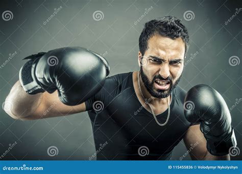 The Angry Boxer stock photo. Image of healthy, boxing - 115455836