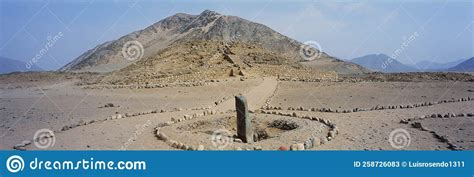 Caral pyramid peru stock image. Image of north, caral - 258726083