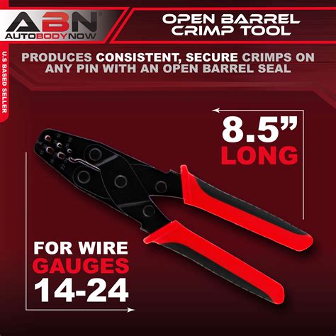 ABN | Open Barrel Crimper Wire Crimper Tool – 14-24 Gauge Wire Terminal Crimper | eBay