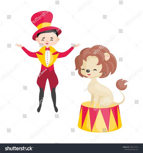 Vector Image Trained Circus Animal Cartoon Stock Vector (Royalty Free) 1032572716 | Shutterstock