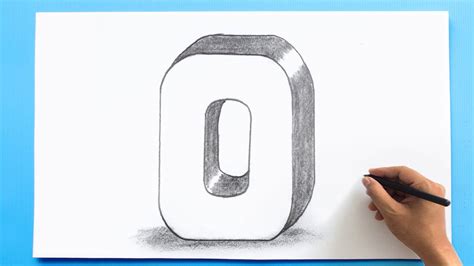 3D Letter Drawing - O - YouTube