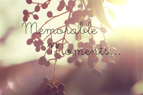 Memorable Moments… (1) | book adoration