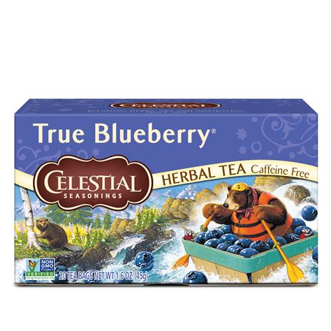 Buy Celestial Seasonings True Blueberry Herbal Tea, 20 Ct Tea Bags ...