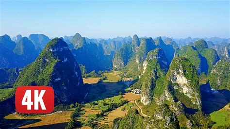 DAXIN (Guangxi) - Magical Karst Mountains. Stunning View by DRONE (in 4K). MUST SEE! - YouTube