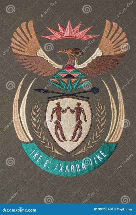 South Africa coat of arms stock illustration. Illustration of emblem ...