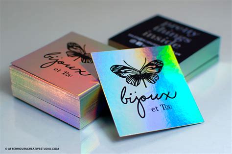 Holographic Rainbow Business Cards