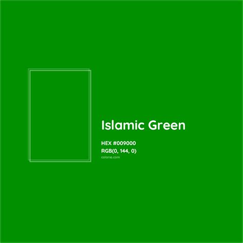 Islamic Green Complementary or Opposite Color Name and Code (#009000 ...