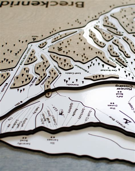 Breckenridge Ski Resort Map Colorado Skiing Art, Ski Resort Art, Ski Cabin Decor, Engraved Wood ...