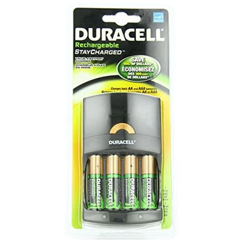 Duracell value Charger with 4 AA StayCharged Batteries 1 Kit (CEF14) - Walmart.com - Walmart.com