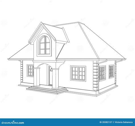 House technical draw stock illustration. Illustration of paperwork ...