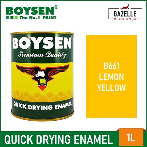 Boysen Quick Dry Enamel Lemon Yellow - 1L | Lazada PH