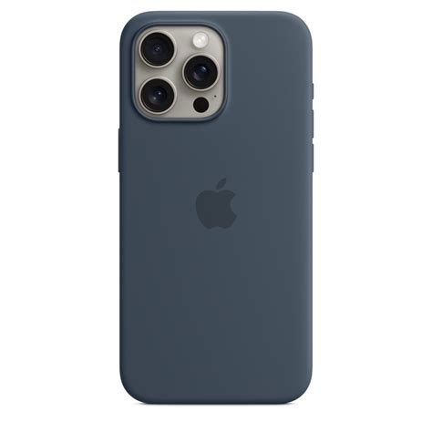 iPhone 15 Pro Max Silicone Case with MagSafe - Storm Blue - Apple (AE)