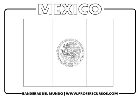 Bandera de mexico para colorear