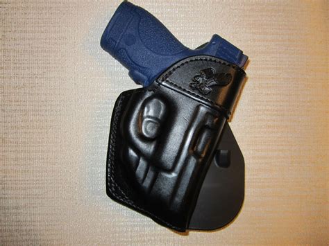 M & P SHIELD 9MM & 40 CAL. WITH CRIMSON TRACE LASER, PADDLE HOLSTER,leather,owb | eBay