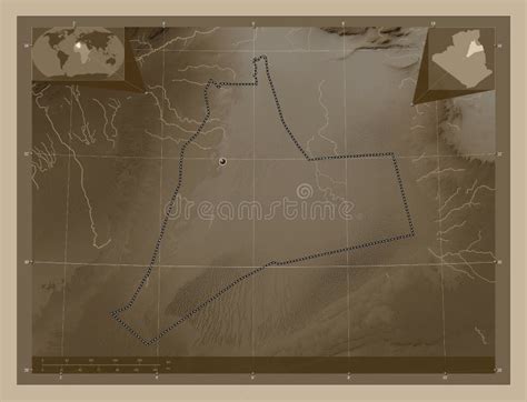 Ouargla, Algeria. Sepia. Capital Stock Illustration - Illustration of continent, province: 255634362