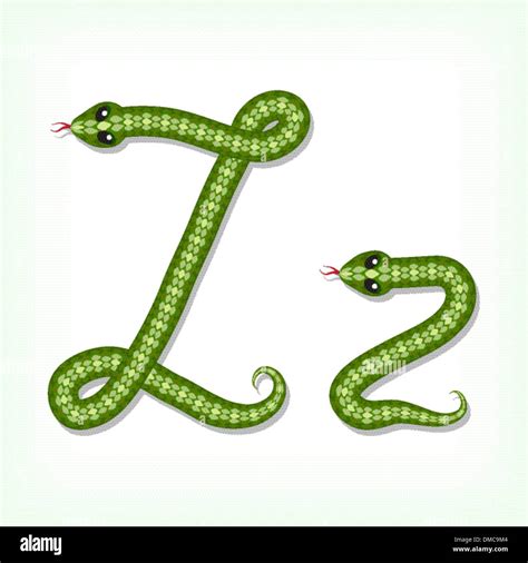 Snake font. Letter Z Stock Vector Image & Art - Alamy