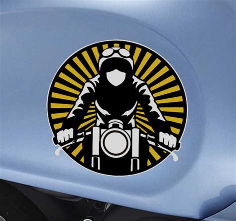 Motocyclist Vintage motorbike sticker - TenStickers