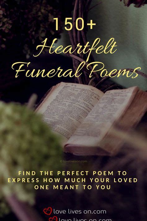 150+ Best Funeral Poems for a Loved One | Funeral poems, Funeral quotes ...