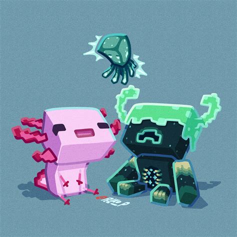 ArtStation - Minecraft axolotl