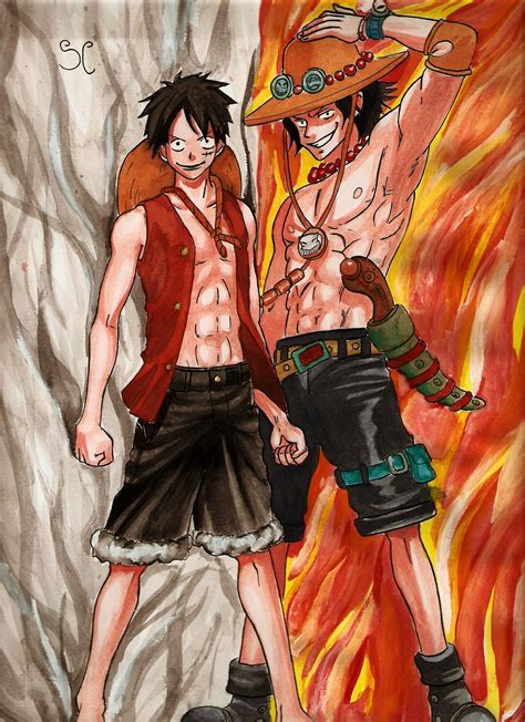 One Piece Luffy And Ace - Margaret Wiegel