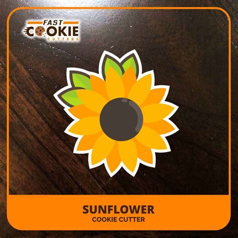 Sunflower Cookie Cutter - Fast Cookie Cutters