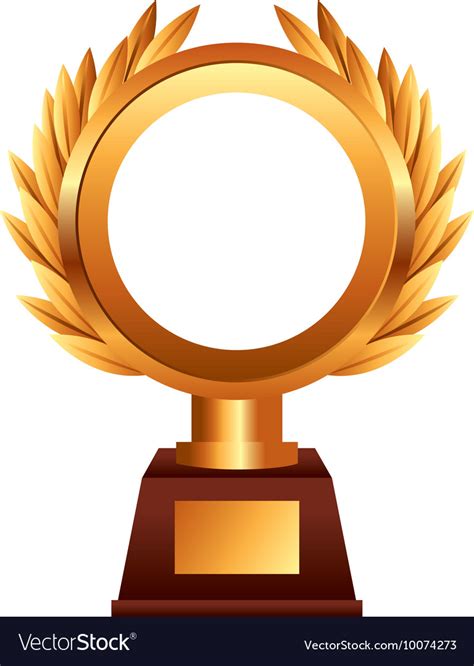 Wreath gold award icon Royalty Free Vector Image