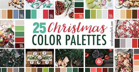 25 Christmas Color Palettes | Beautiful color schemes (mood boards) inspired by Christmas imagery
