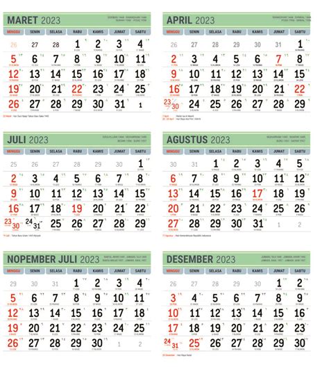 Complete 2023 Javanese and Hijri Calendar