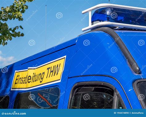 Use THW Vehicle at Work in German Stock Photo - Image of safety ...