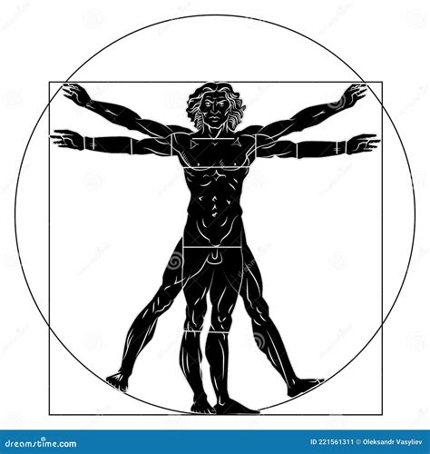 Vitruvian Man Vector Logo. Vitruvian Man Illustration. | CartoonDealer.com #171448265