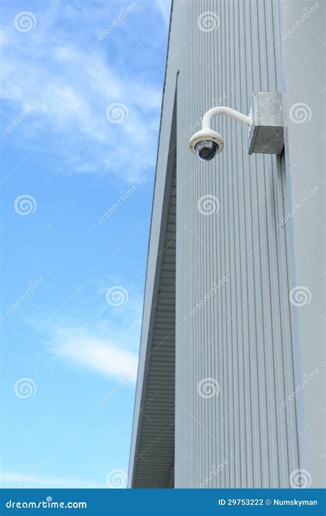 Security Camera Install Corner of Building Stock Photo - Image of equipment, visual: 29753222