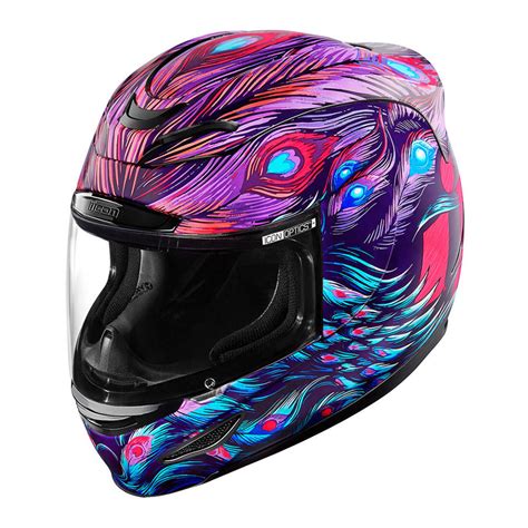 Icon Airmada Unisex Purple Opacity Full Face Motorcycle Street Racing ...