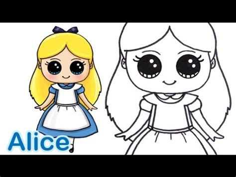 How to Draw Alice from Disney Alice in Wonderland Cute step by step - YouTube