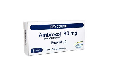 Buy AMBROXOL Dry Cough Reliever, Sore Throat & Nerve Pain 30 mg Tablets ...