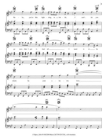 Electric Love Digital Sheet Music By BORNS