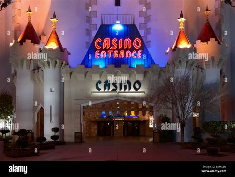 Excalibur Hotel Casino Entrance - Night Scene - Las Vegas Stock Photo ...