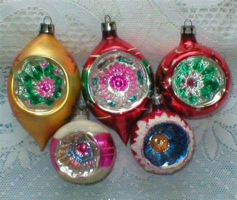 Poland Christmas Ornaments Fancy Indents Lot of 5 Vintage | Etsy